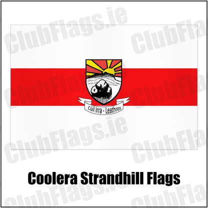 Coolera Strandhill Flags with the club crest and colours, Sligo GAA - ClubFlags.ie