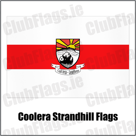 Coolera Strandhill Flags with the club crest and colours, Sligo GAA - ClubFlags.ie