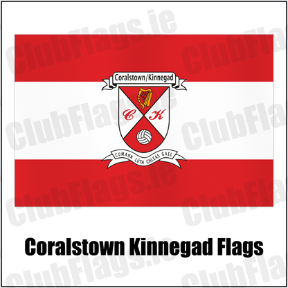 Coralstown Kinnegad Flags with the club crest and colours, Westmeath GAA - ClubFlags.ie