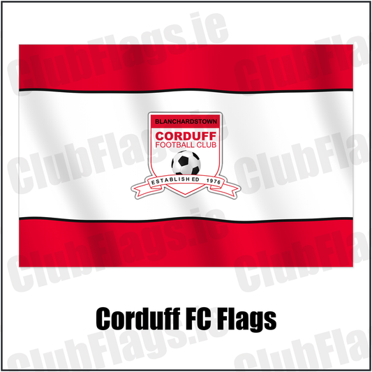 Corduff FC Flags with the club crest and colours, Dublin Football - ClubFlags.ie