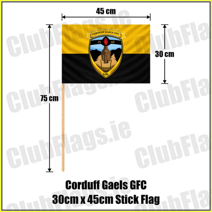 Corduff Gaels GFC 30cm x 45cm Stick Flag - ClubFlags.ie