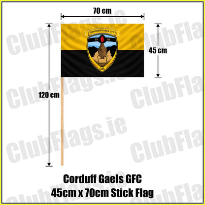 Corduff Gaels GFC 45cm x 70cm Stick Flag - ClubFlags.ie