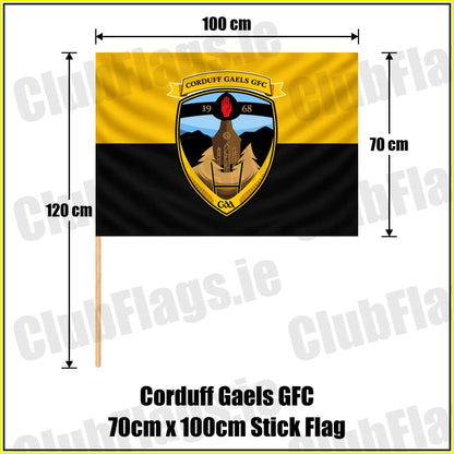 Corduff Gaels GFC 70cm x 100cm Stick Flag - ClubFlags.ie
