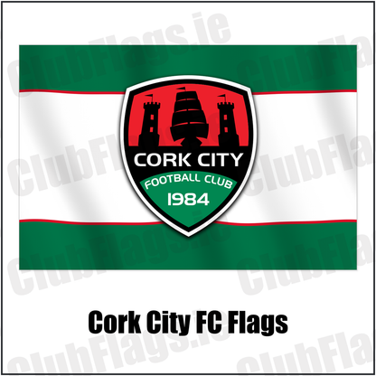 Cork City FC Flags with the club crest and colours, Cork Football - ClubFlags.ie