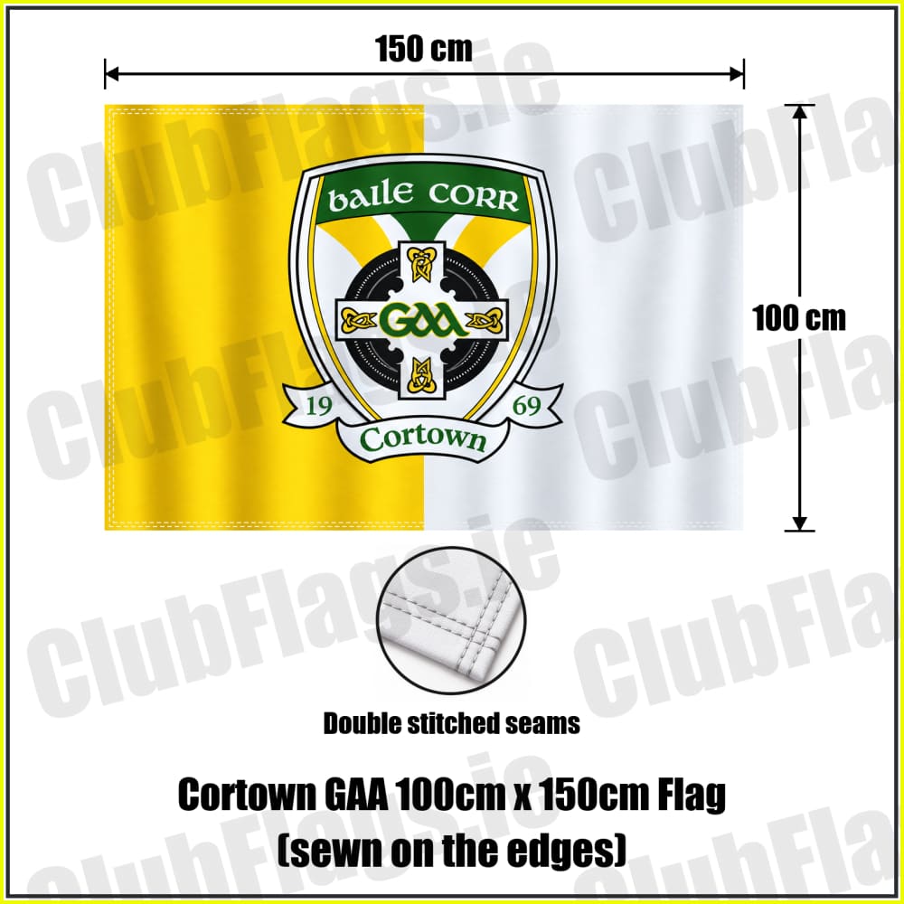 Cortown GAA 100cm x 150cm Flag (sewn on the edges) - ClubFlags.ie