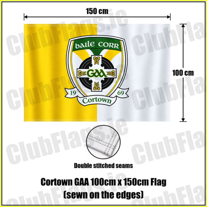 Cortown GAA 100cm x 150cm Flag (sewn on the edges) - ClubFlags.ie