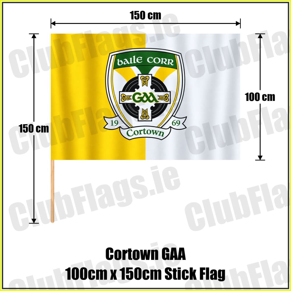 Cortown GAA 100cm x 150cm Stick Flag - ClubFlags.ie