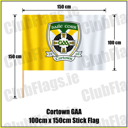 Cortown GAA 100cm x 150cm Stick Flag - ClubFlags.ie