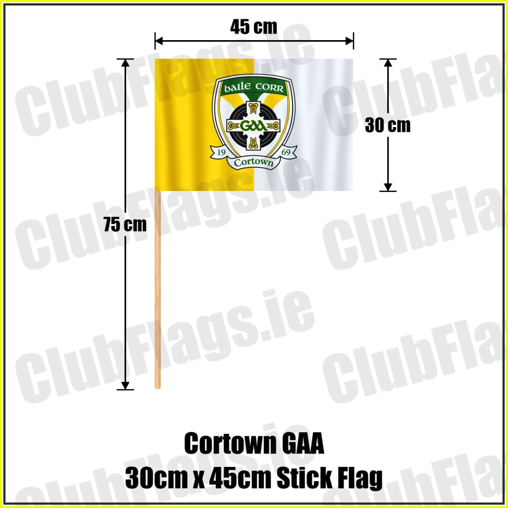 Cortown GAA 30cm x 45cm Stick Flag - ClubFlags.ie
