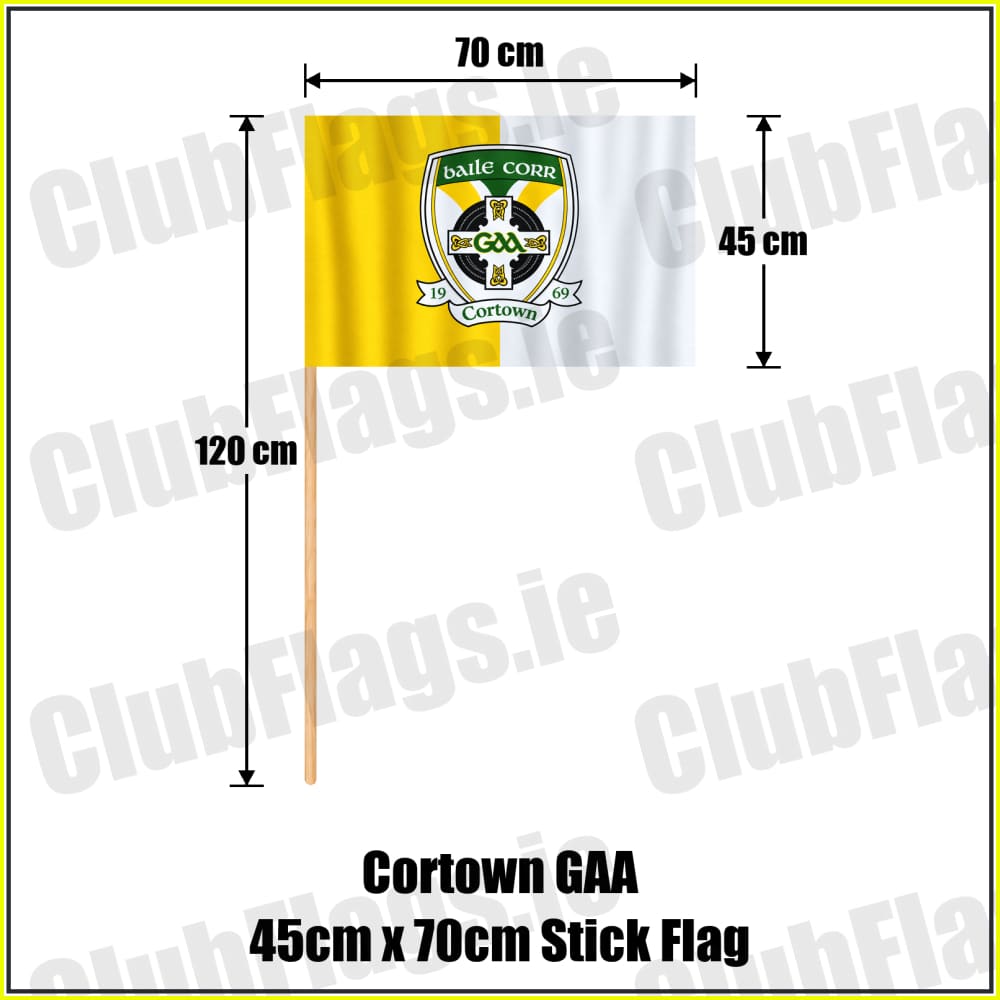 Cortown GAA 45cm x 70cm Stick Flag - ClubFlags.ie