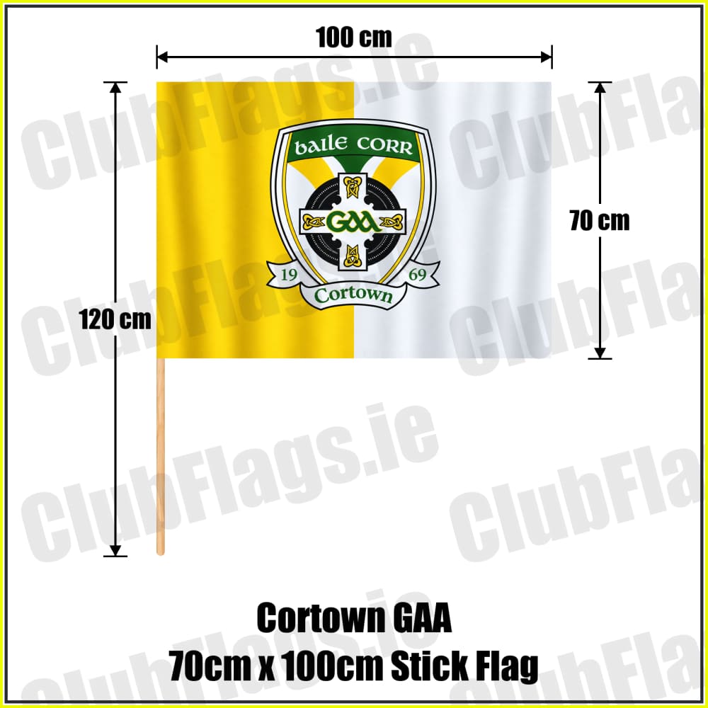 Cortown GAA 70cm x 100cm Stick Flag - ClubFlags.ie