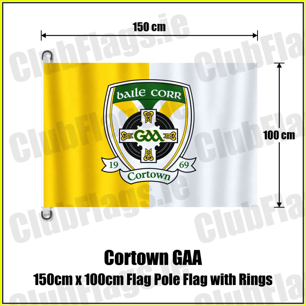 Cortown GAA 150cm x 100cm Flag Pole Flag with Rings - ClubFlags.ie