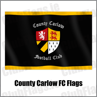 County Carlow FC Flags with the club crest and colours, Carlow Rugby - ClubFlags.ie