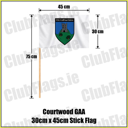 Courtwood GAA 30cm x 45cm Stick Flag - ClubFlags.ie