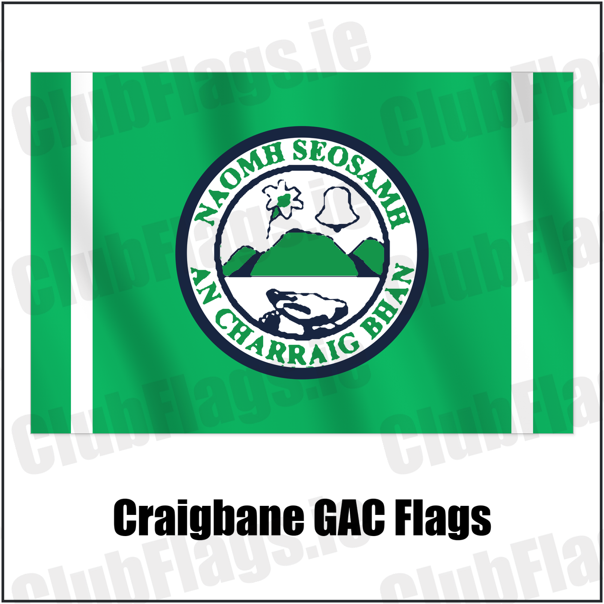 Craigbane GAC Flags with the club crest and colours, Derry GAA - ClubFlags.ie