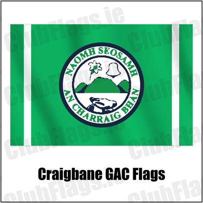 Craigbane GAC Flags with the club crest and colours, Derry GAA - ClubFlags.ie