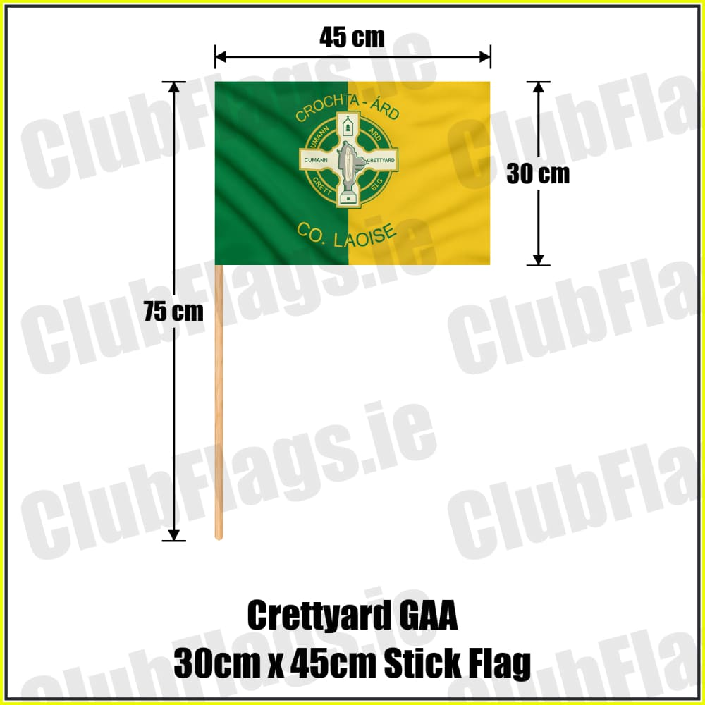 Crettyard GAA 30cm x 45cm Stick Flag - ClubFlags.ie