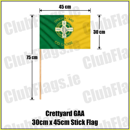 Crettyard GAA 30cm x 45cm Stick Flag - ClubFlags.ie