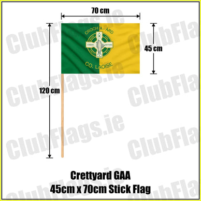 Crettyard GAA 45cm x 70cm Stick Flag - ClubFlags.ie