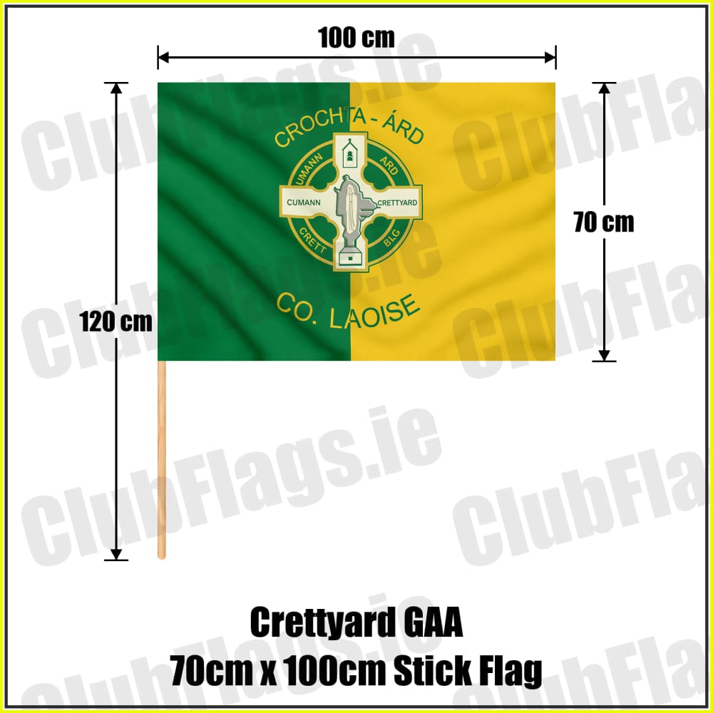 Crettyard GAA 70cm x 100cm Stick Flag - ClubFlags.ie