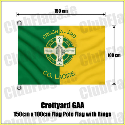 Crettyard GAA 150cm x 100cm Flag Pole Flag with Rings - ClubFlags.ie
