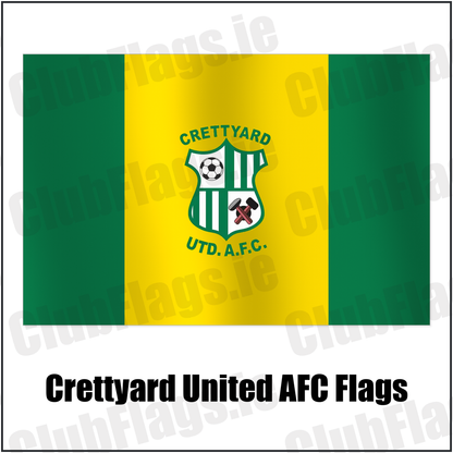 Crettyard United AFC Flags with the club crest and colours, Carlow football - ClubFlags.ie