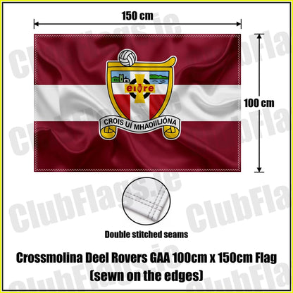 Crossmolina Deel Rovers GAA 100cm x 150cm Flag (sewn on the edges) - ClubFlags.ie