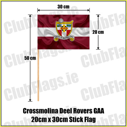 Crossmolina Deel Rovers GAA 20cm x 30cm Stick Flag - ClubFlags.ie