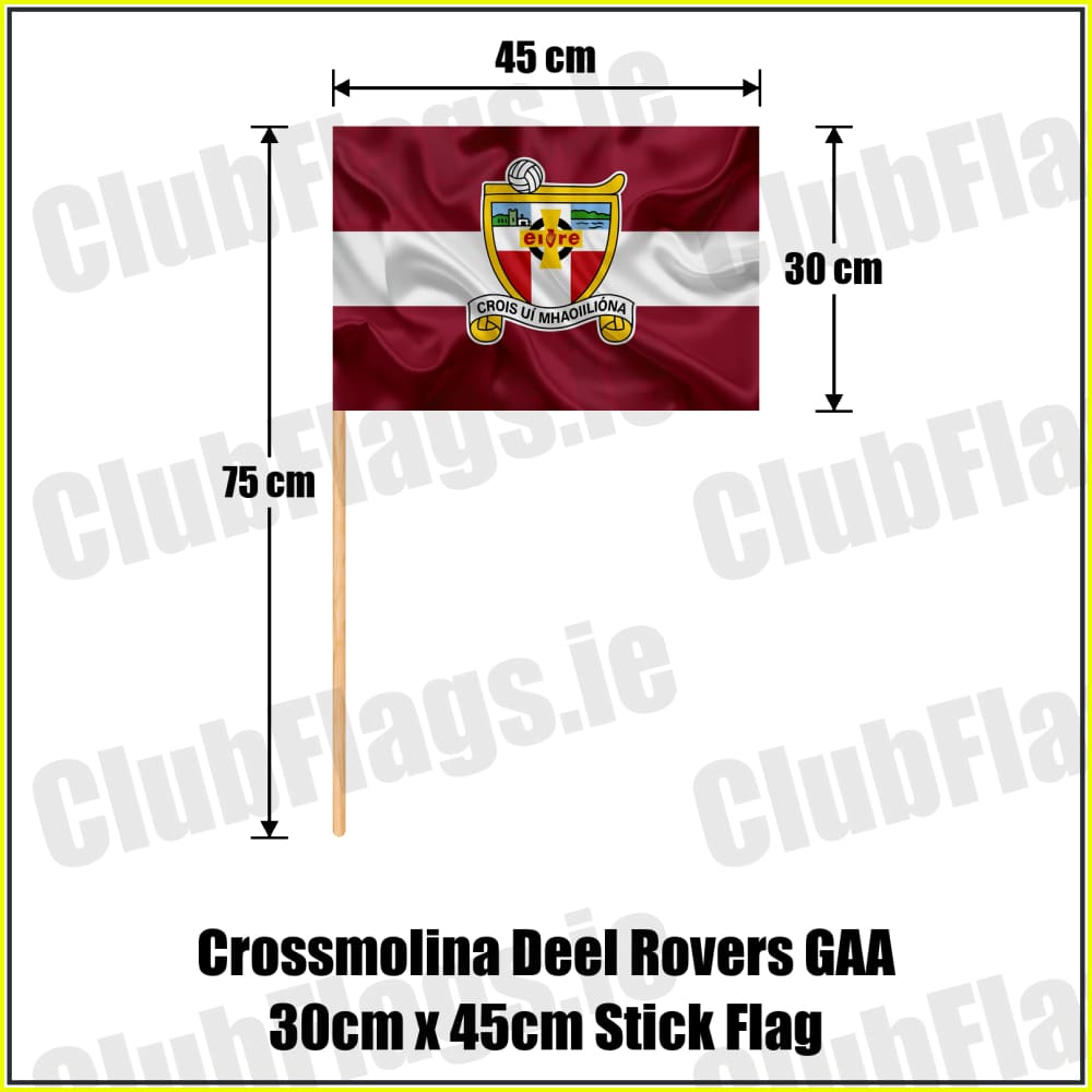 Crossmolina Deel Rovers GAA 30cm x 45cm Stick Flag - ClubFlags.ie