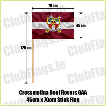 Crossmolina Deel Rovers GAA 45cm x 70cm Stick Flag - ClubFlags.ie
