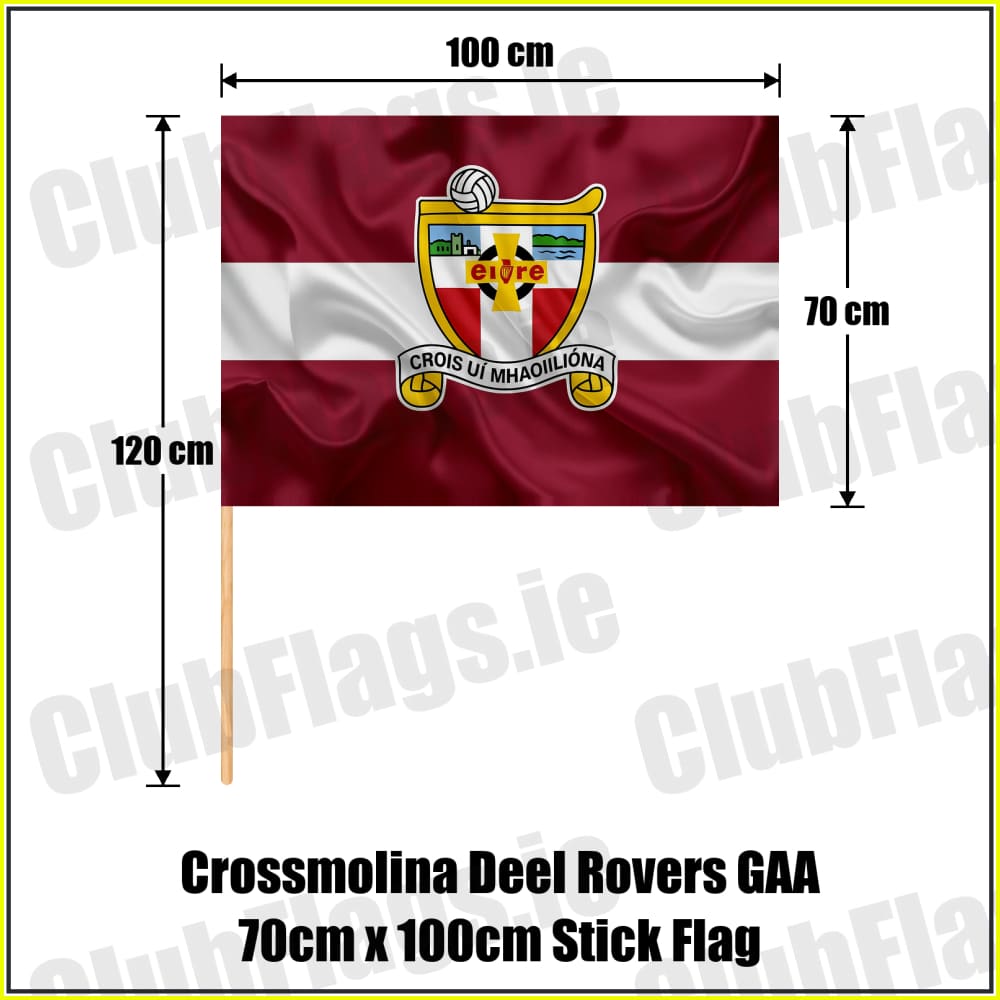 Crossmolina Deel Rovers GAA 70cm x 100cm Stick Flag - ClubFlags.ie