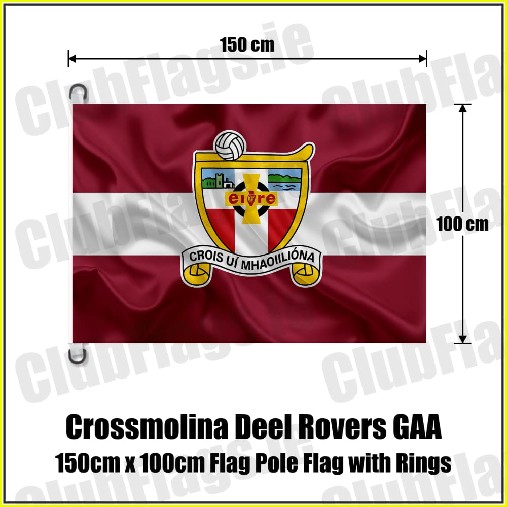 Crossmolina Deel Rovers GAA 150cm x 100cm Flag Pole Flag with Rings - ClubFlags.ie