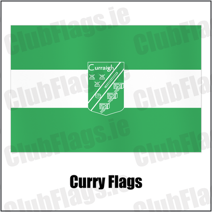 Curry Flags with the club crest and colours, Sligo GAA - ClubFlags.ie