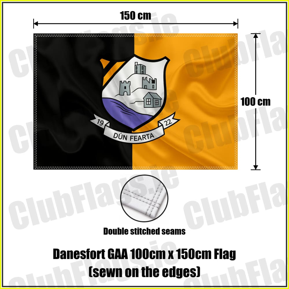 Danesfort GAA 100cm x 150cm Flag (sewn on the edges) - ClubFlags.ie