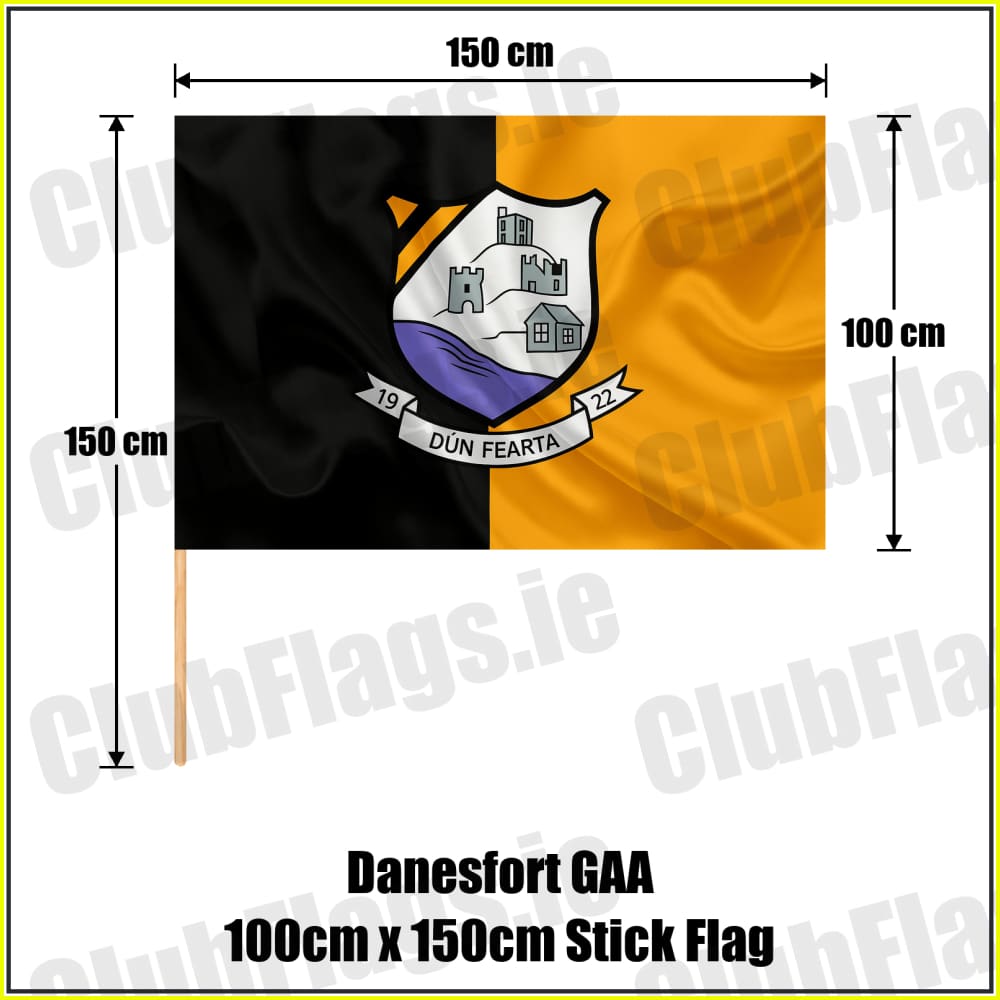 Danesfort GAA 100cm x 150cm Stick Flag - ClubFlags.ie