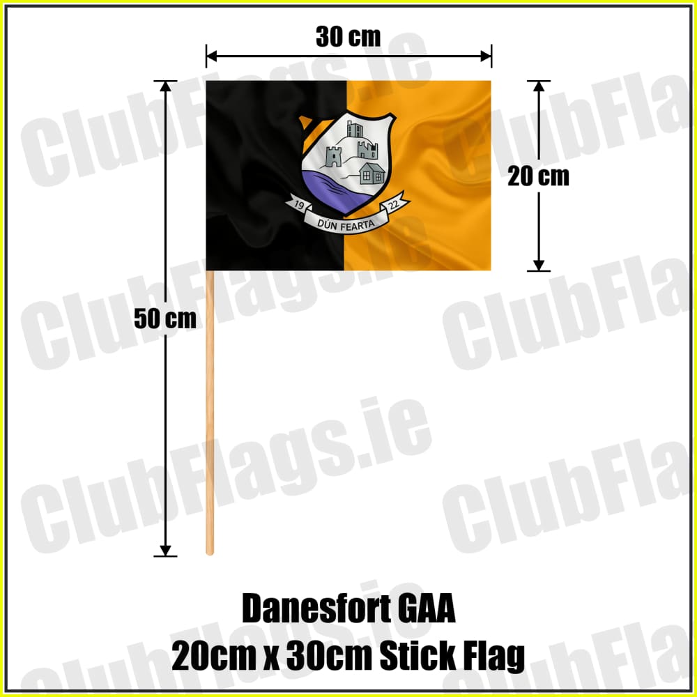 Danesfort GAA 20cm x 30cm Stick Flag - ClubFlags.ie