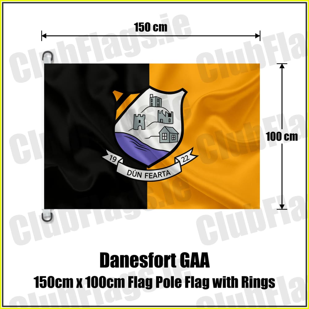 Danesfort GAA 150cm x 100cm Flag Pole Flag with Rings - ClubFlags.ie