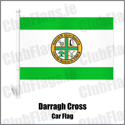 Darragh Cross Car Flag with the club crest and colours, Down GAA - ClubFlags.ie