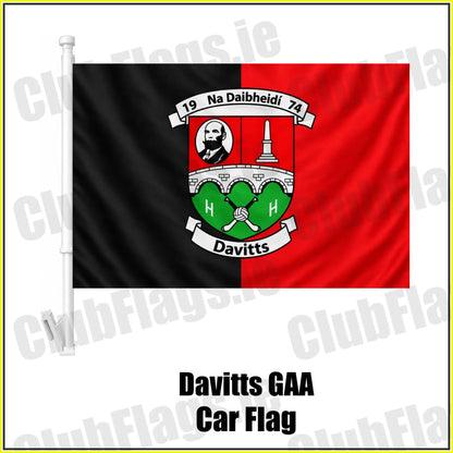 Davitts GAA Car Flag - ClubFlags.ie