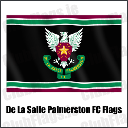 De La Salle Palmerston FC Flags with the club crest and colours, Dublin Rugby - ClubFlags.ie