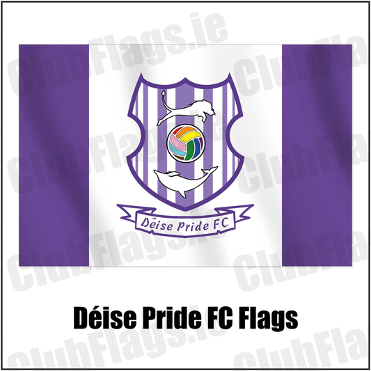 Déise Pride FC Flags with the club crest and colours, Waterford Football - ClubFlags.ie