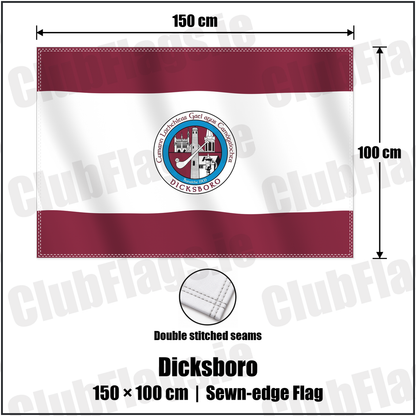 Dicksboro 100cm x 150cm Flag (sewn on the edges) with the club crest and colours, Kilkenny GAA - ClubFlags.ie