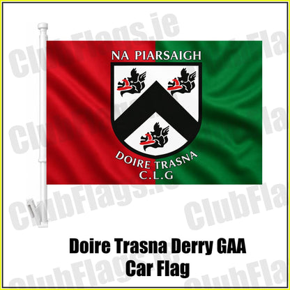 Doire Trasna Derry GAA Car Flag - ClubFlags.ie