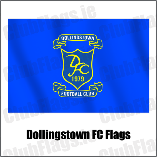 Dollingstown FC Flags with the club crest and colours, Down Football - ClubFlags.ie