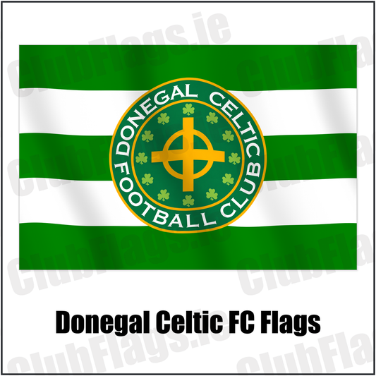 Donegal Celtic FC Flags with the verified club crest and colours, Antrim Football - ClubFlags.ie