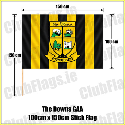 The Downs GAA 100cm x 150cm Stick Flag - ClubFlags.ie