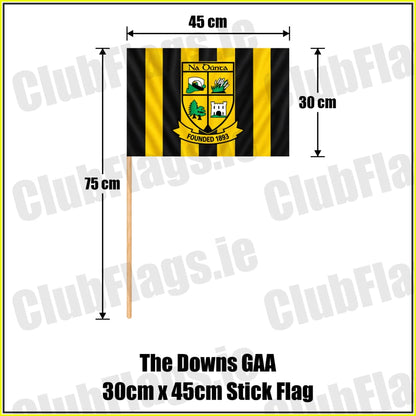 The Downs GAA 30cm x 45cm Stick Flag - ClubFlags.ie