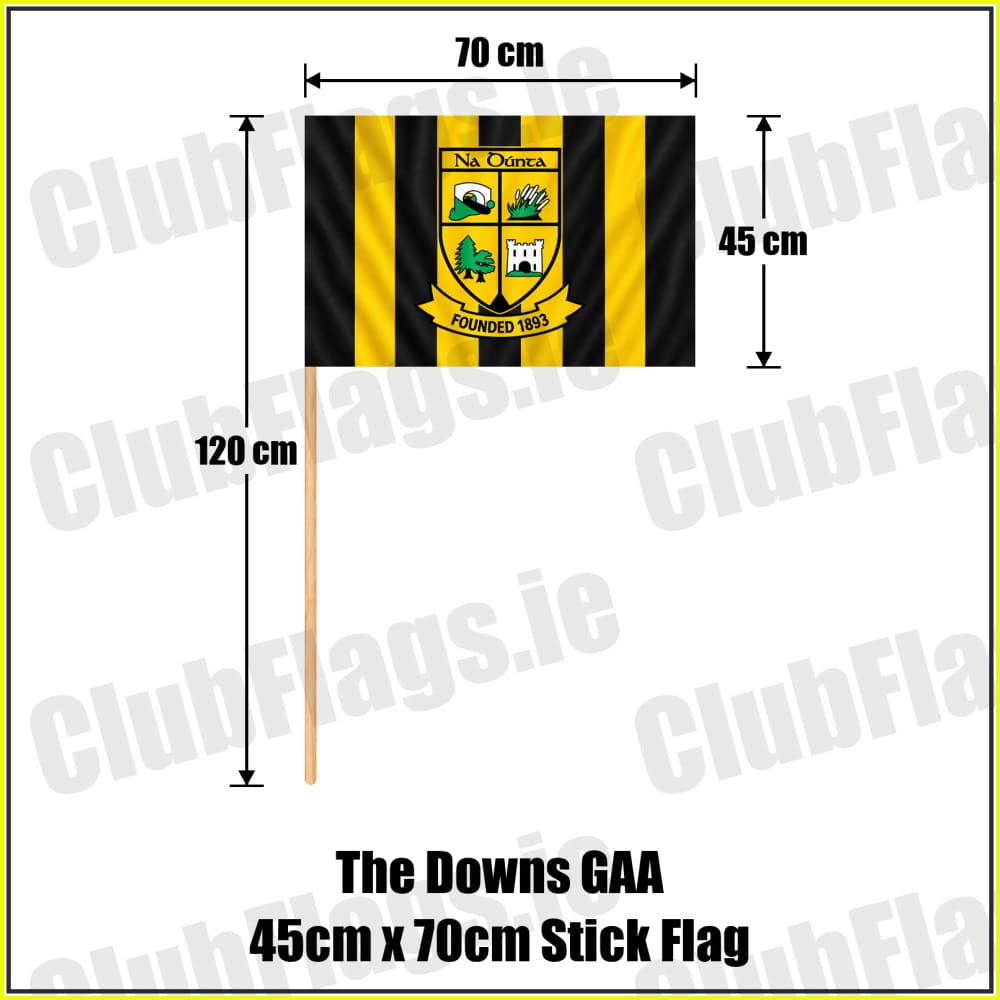 The Downs GAA 45cm x 70cm Stick Flag - ClubFlags.ie