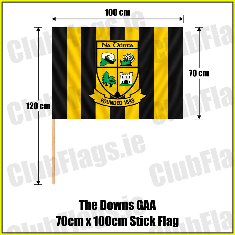 The Downs GAA 70cm x 100cm Stick Flag - ClubFlags.ie
