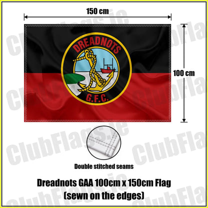 Dreadnots GAA 100cm x 150cm Flag (sewn on the edges) - ClubFlags.ie